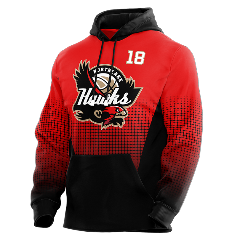Turn heads on and off the court with the Red Hawks Custom Game Day Hoodie. Bold colors, full customization, and premium athletic comfort.
