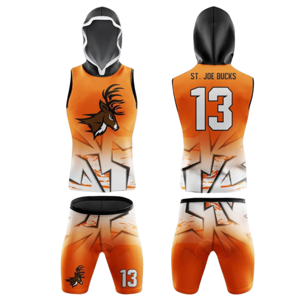 Custom 7v7 Flag Football Uniform – Sleeveless Hooded Jersey and Shorts Set