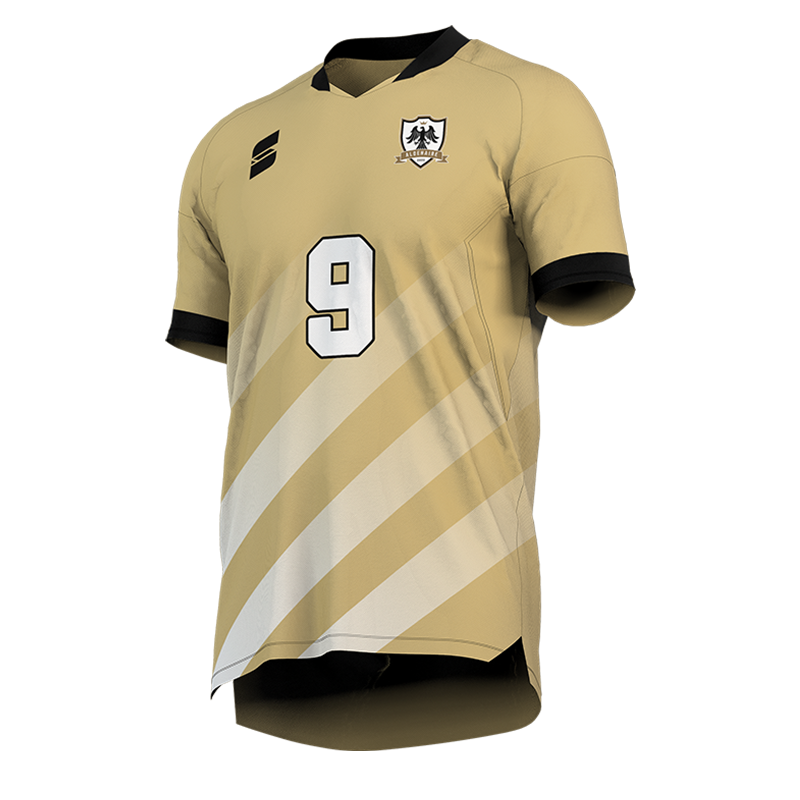 Custom Gold Soccer Jersey – Alderlaine Game Kit by Capra Sports