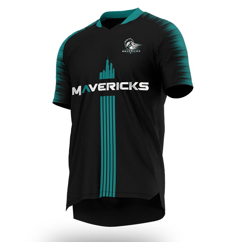 Custom Black Soccer Jersey – Mavericks Kit by Capra Sports