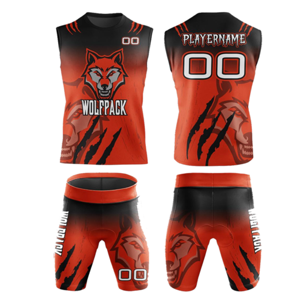 Custom Flag Football Uniform – Wolfpack Design with Hood